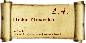 Linder Alexandra névjegykártya